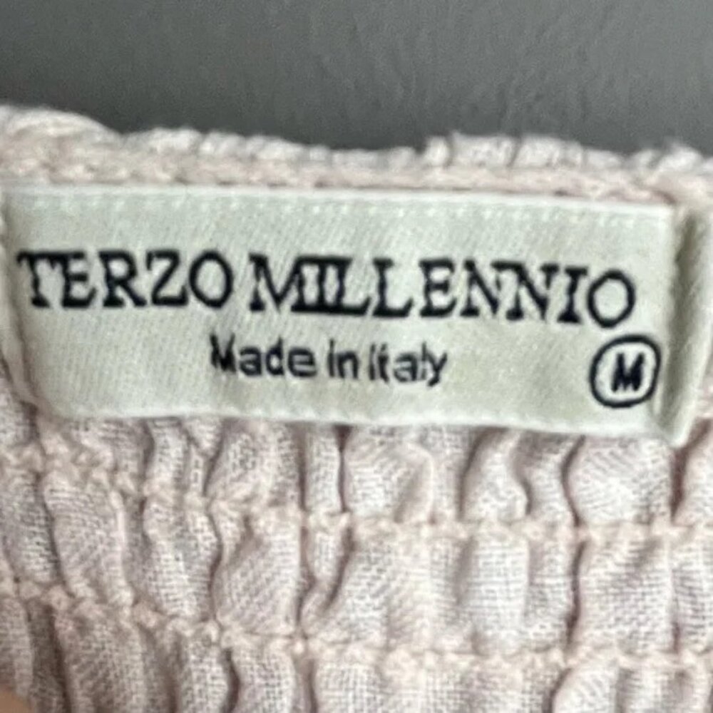 Terzo Millennio Premium Linen "European Flax" Long Sleeved Top Medium Pale Pink - Picture 5 of 5